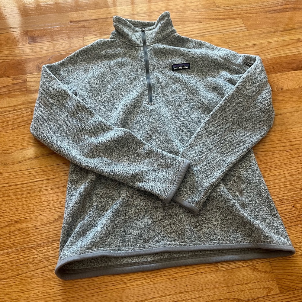 Patagonia grey hair zip fleece